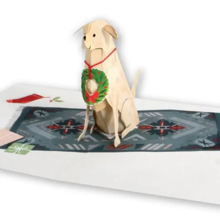 Christmas Dog: pop-out card -Christmas