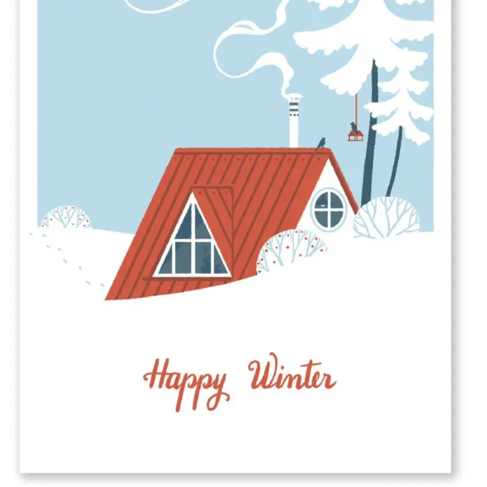 Winter Cabin: pop-out card -Holiday