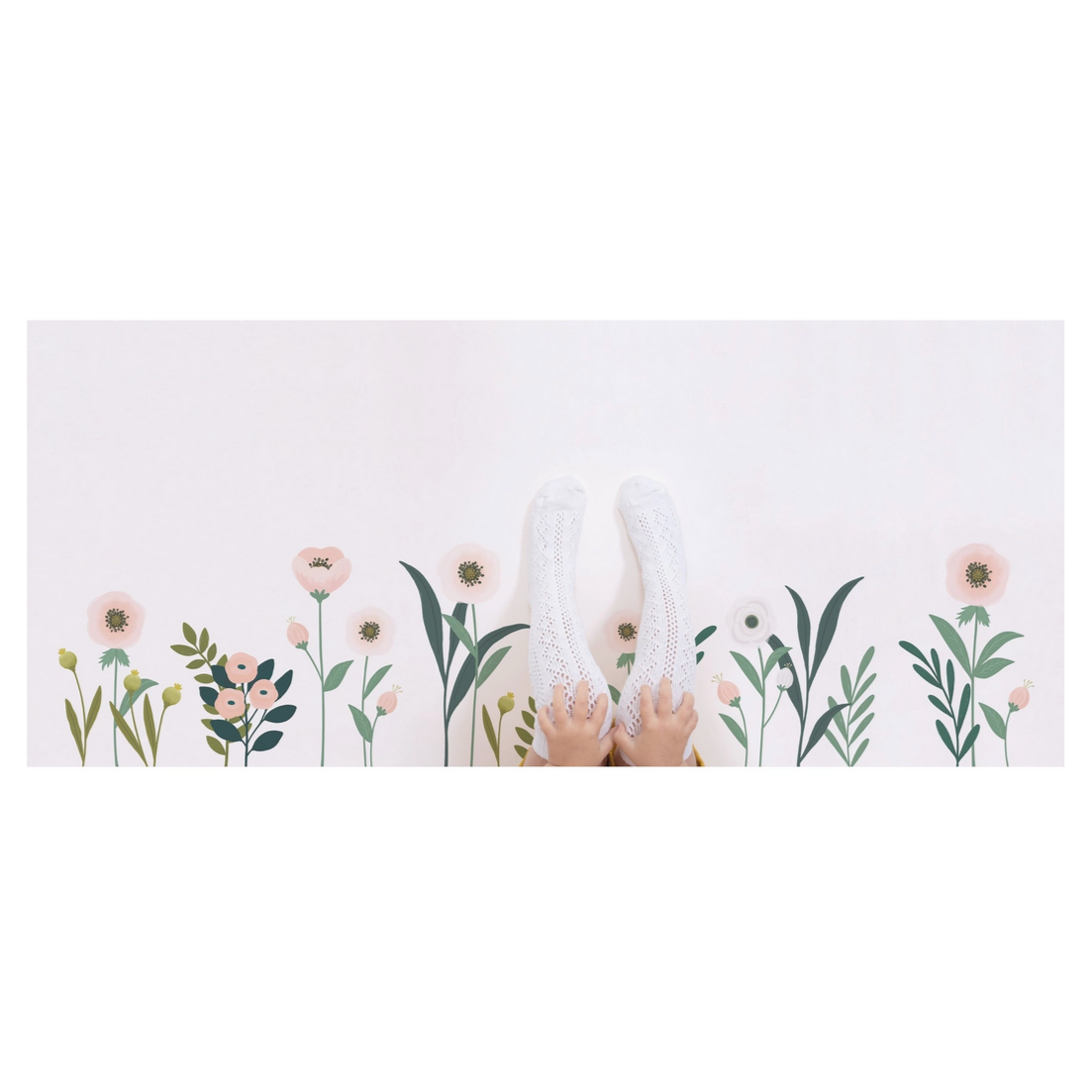 Big Flowers Pink And Beige Wall Decals