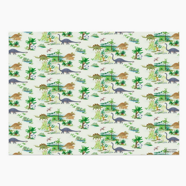 Dinosaurs Rolls -roll of 3 sheets