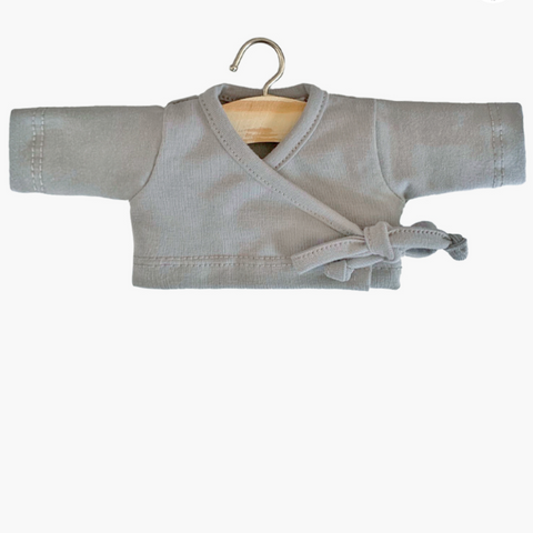 Minikane Baby Doll - Gray Wrap-Over Top 28cm/11in