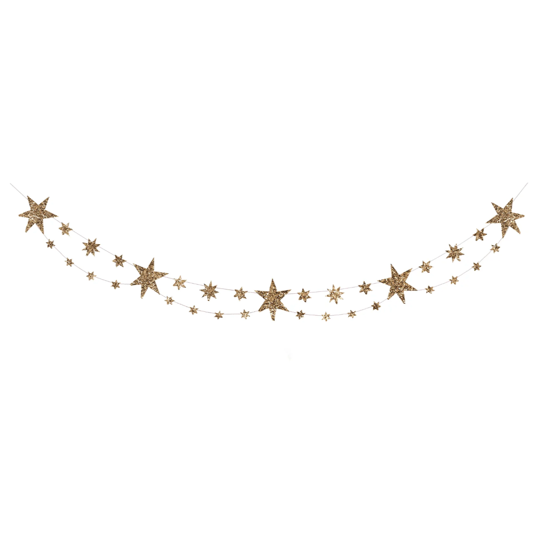 Eco Glitter Stars Garland