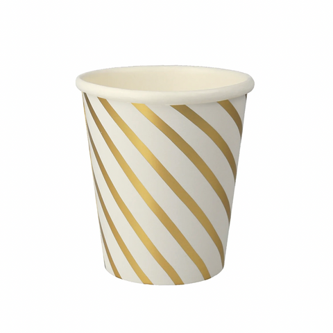 Gold Swirl Cups (pk8)