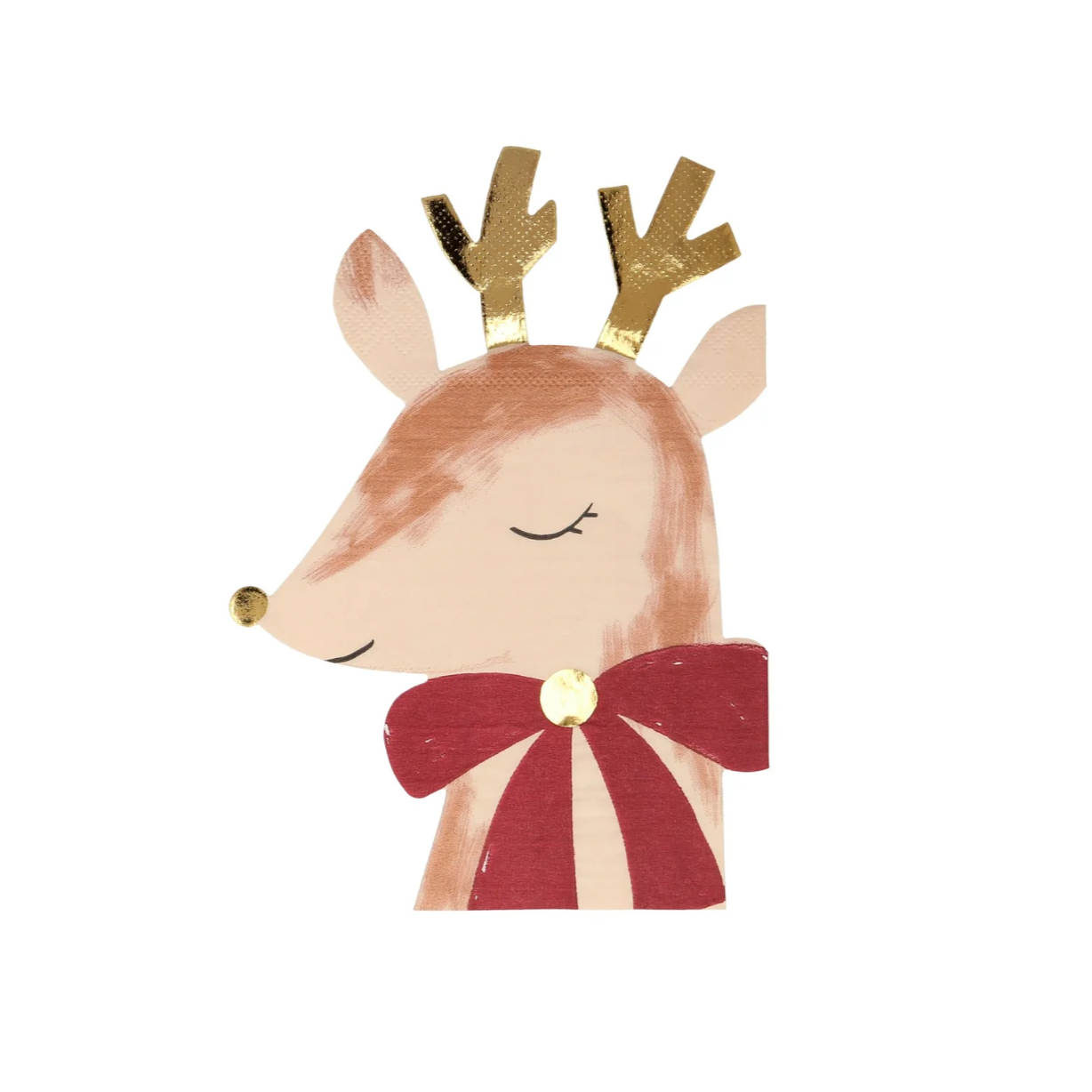 Reindeer With Bow Napkins (pk16)