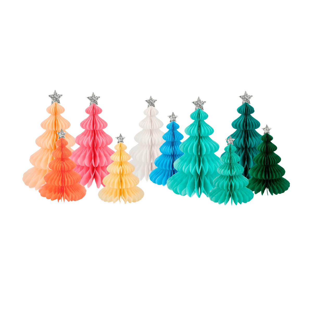 Rainbow Forest Honeycomb Decorations