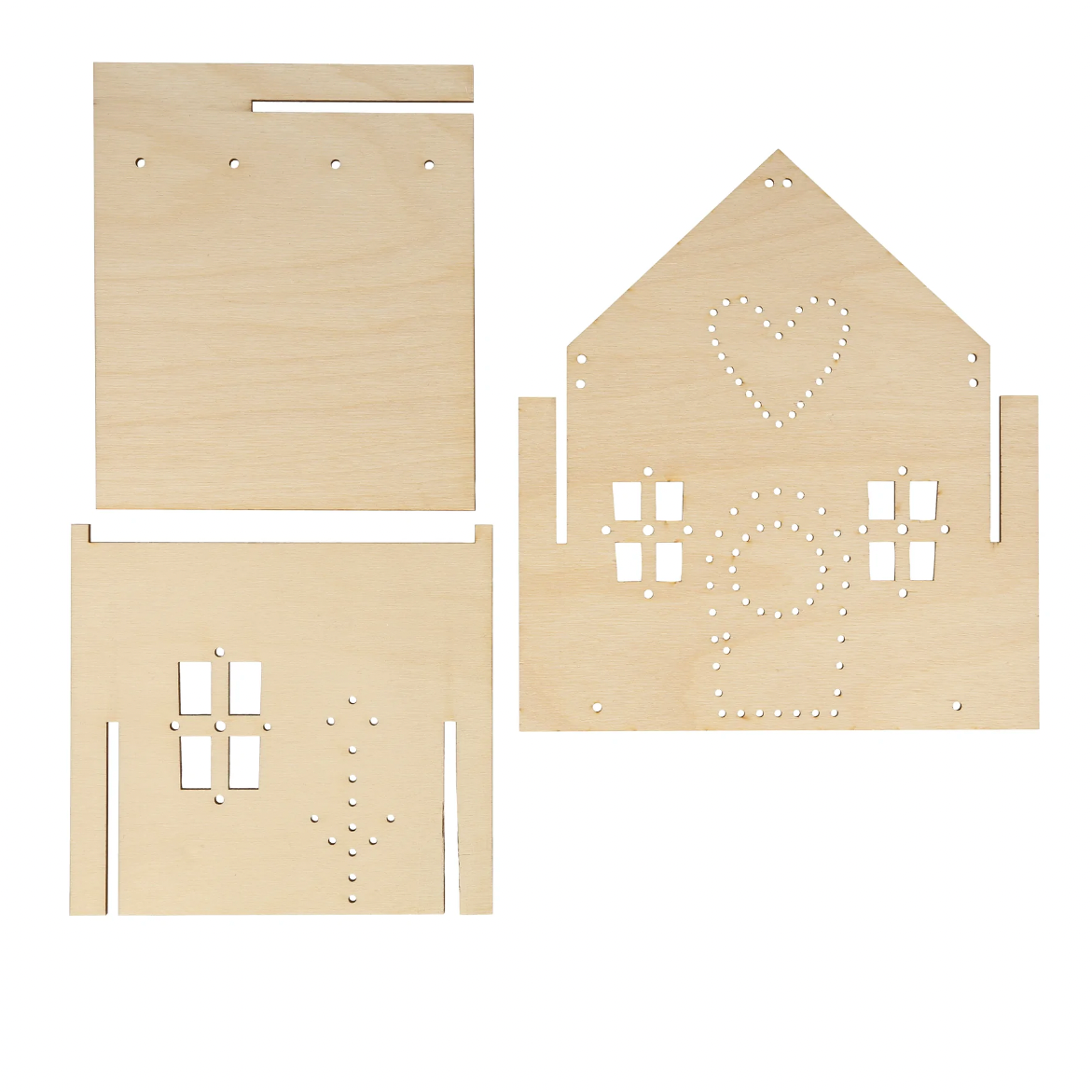 Wooden Embroidery Gingerbread House Kit