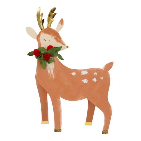 Festive Reindeer Stand Up Card -Holiday