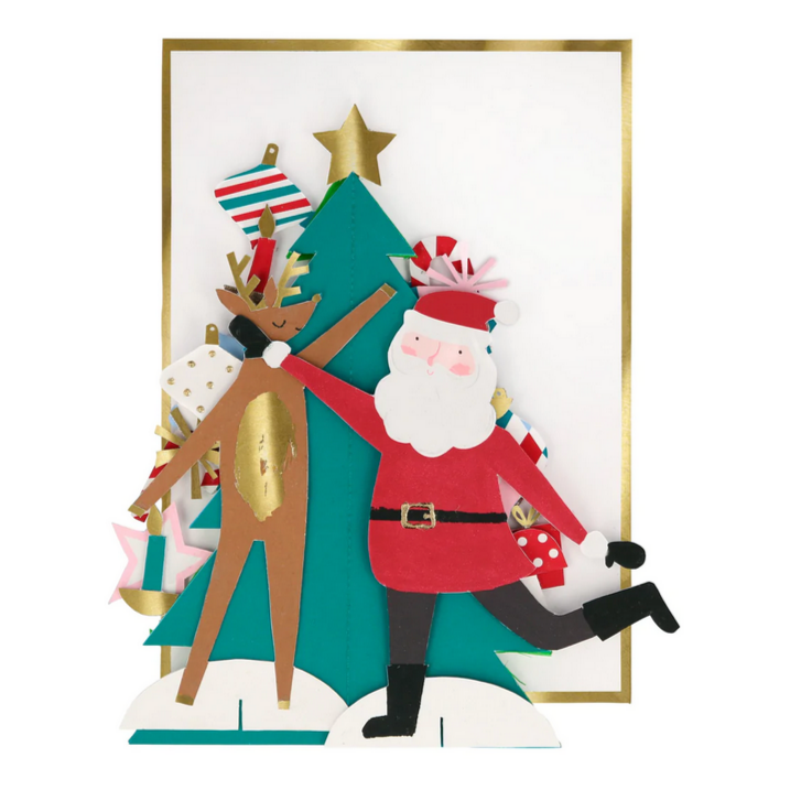 Festive Honeycomb Tree Card -Christmas