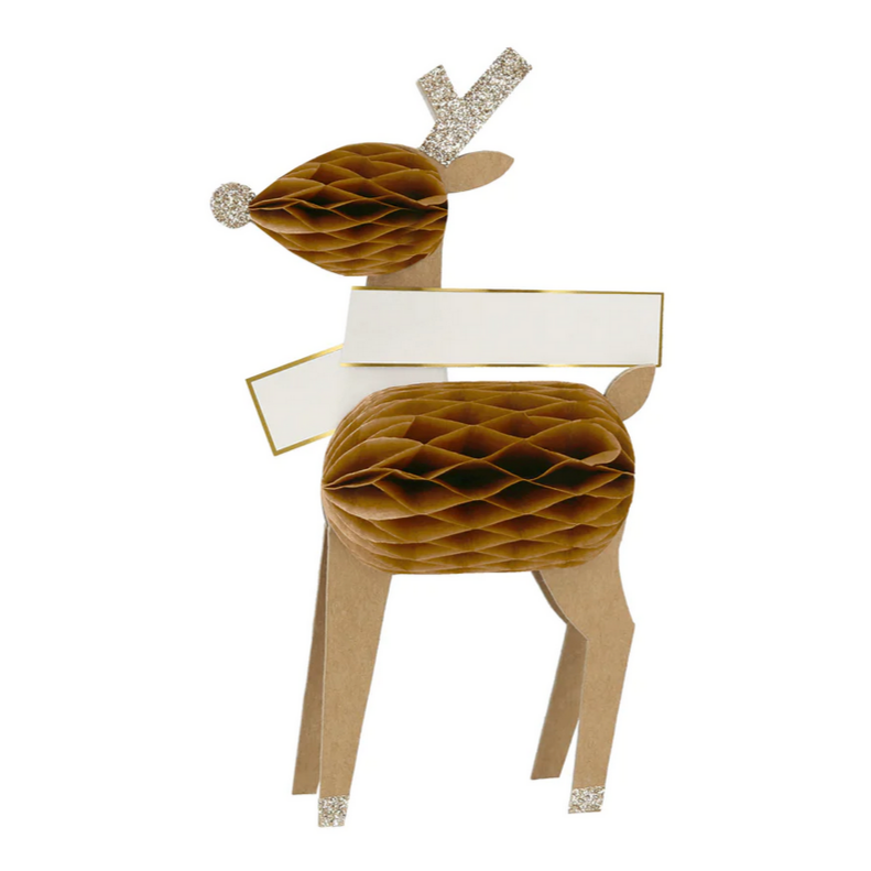 Honeycomb Reindeer Placecards -pk8