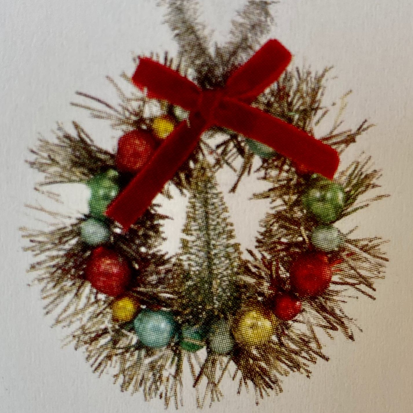 Vintage Wreath -red 7.5"