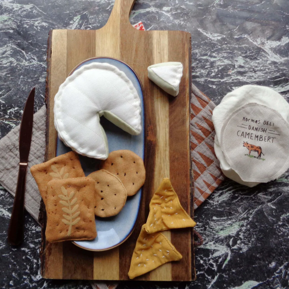 Camembert Cheese and Crackers Play Food Set