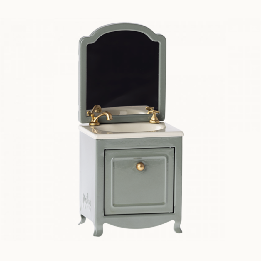 Sink Dresser with Mirror for Mouse - dark mint