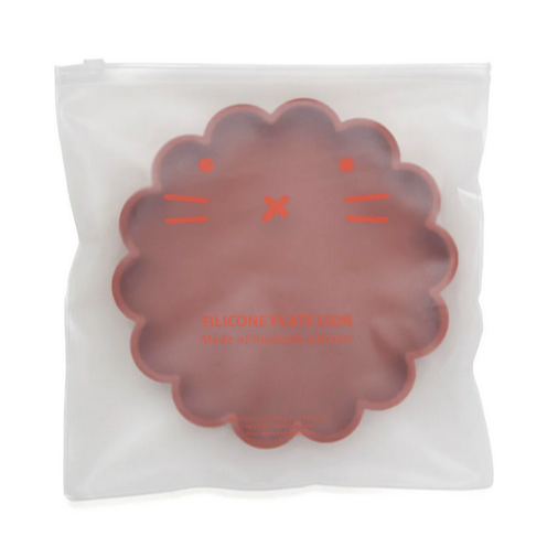 Silicone Suction Plate Lion - baked clay
