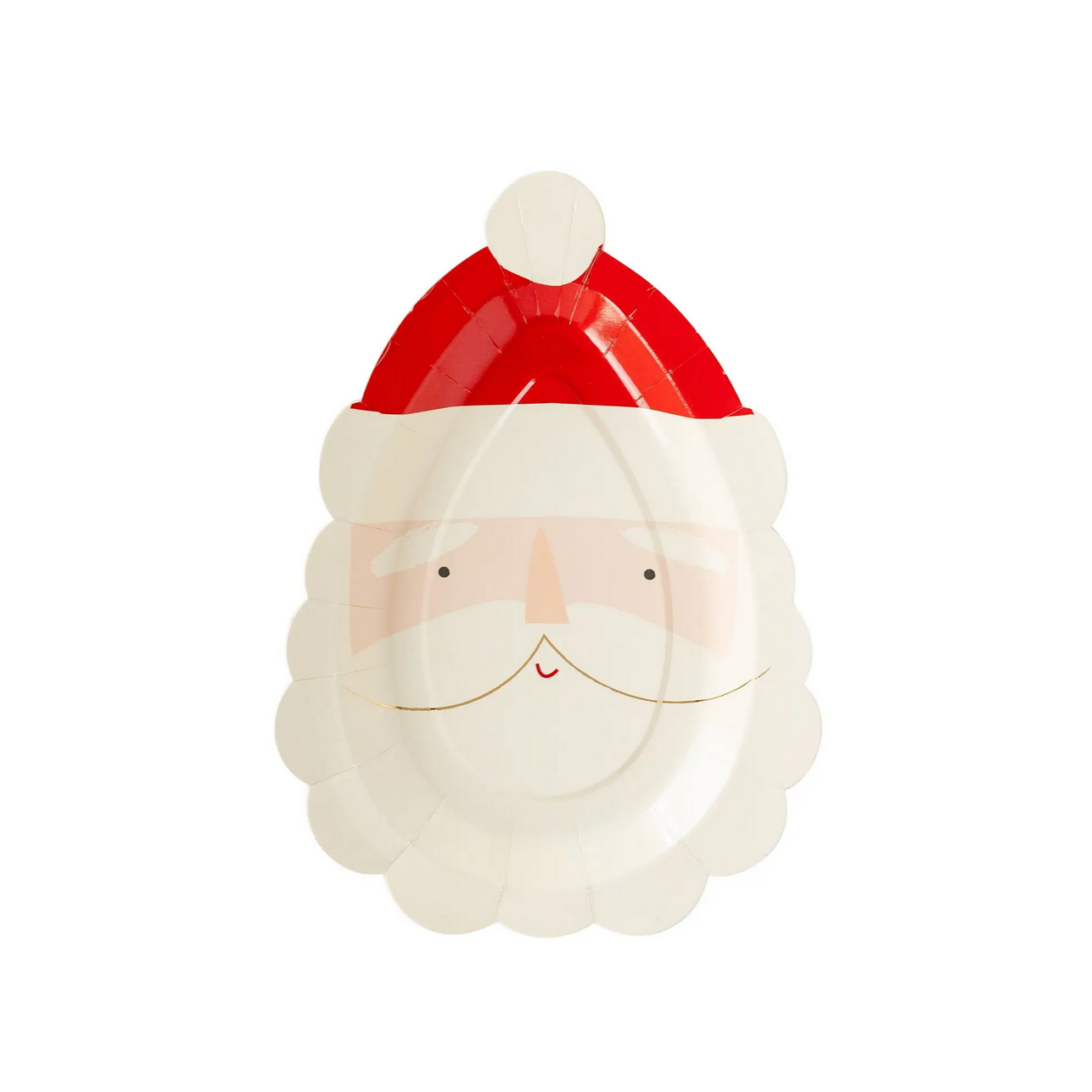 Believe Santa Face Shaped Plates pk8