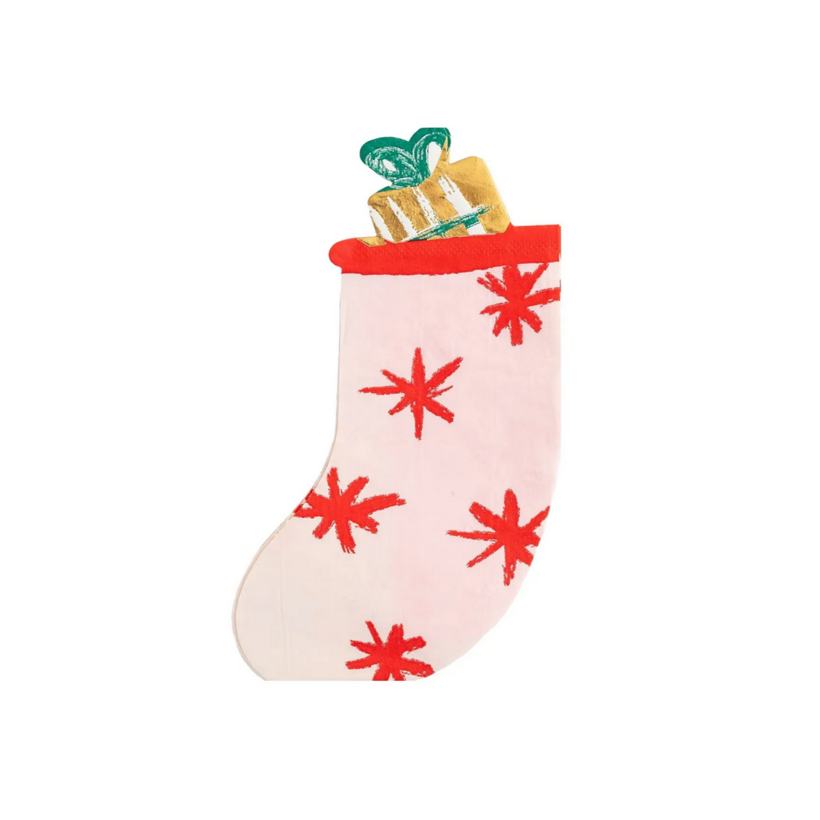 Christmas Wishes Stocking Shaped Guest Napkin