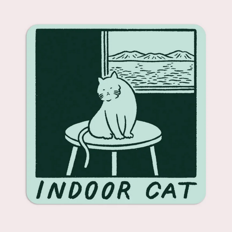 Indoor Cat (Satoshi) Vinyl Sticker