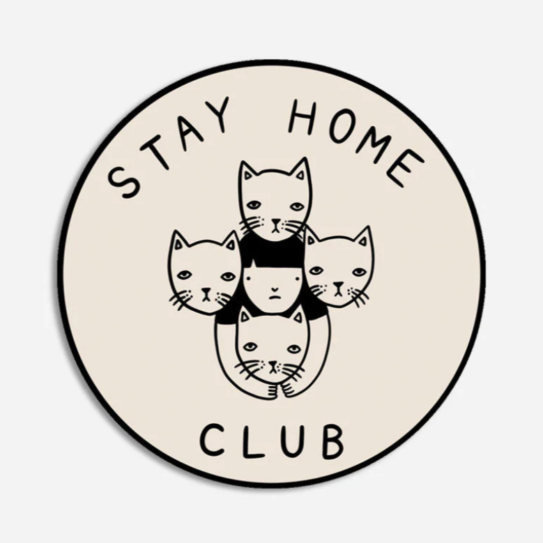 Stay Home Club Logo Vinyl Sticker