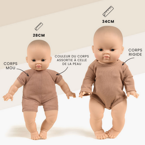 Minikane Baby Doll - Gaspard Doll-brown eyes 28cm/11in