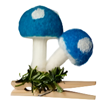 Clip-On Wool Mushroom Ornament