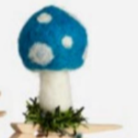 Clip-On Wool Mushroom Ornament