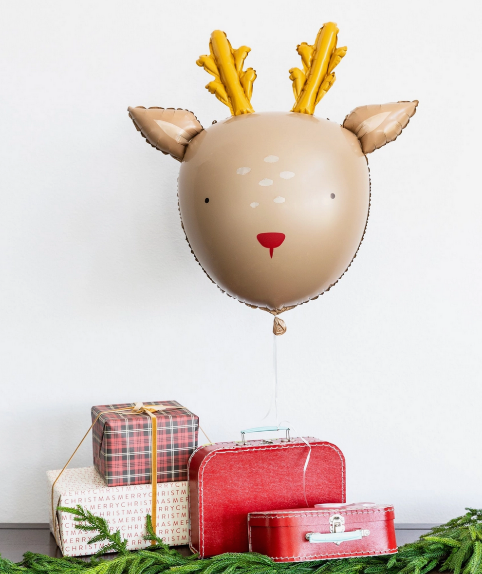 Dear Rudolph Reindeer Mylar Balloon