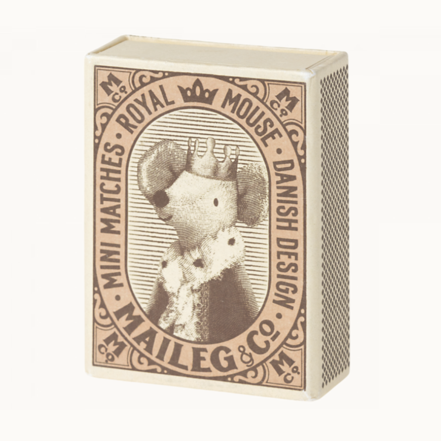 Sleepy/Wakey Baby Mouse in Matchbox - rose