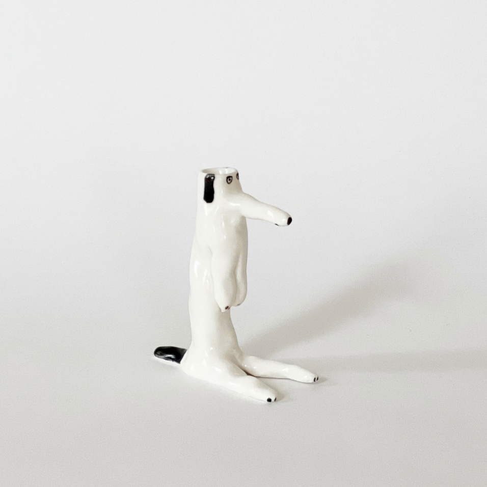 Dog on Butt Vase -Eleonor Boström