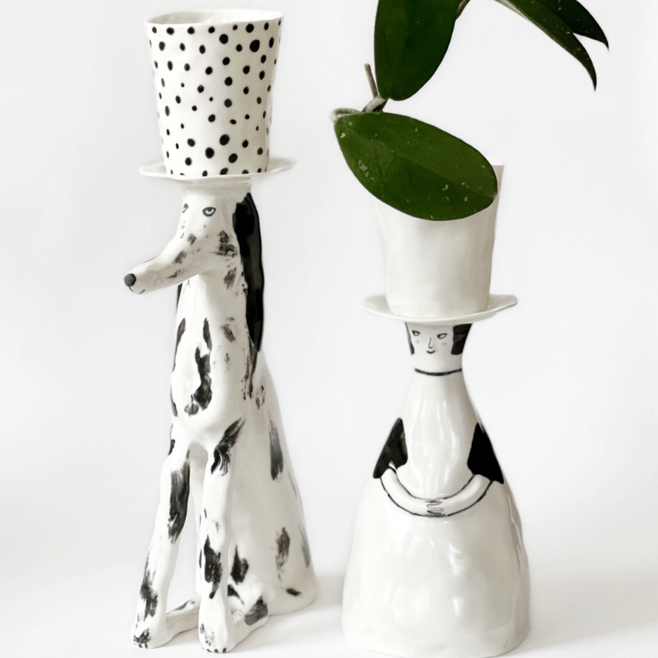 Plant Pot Dog with Spots -Eleonor Boström