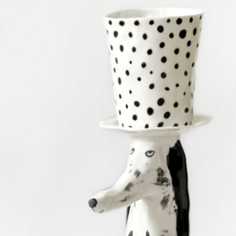 Plant Pot Dog w Spots -Eleonor Boström