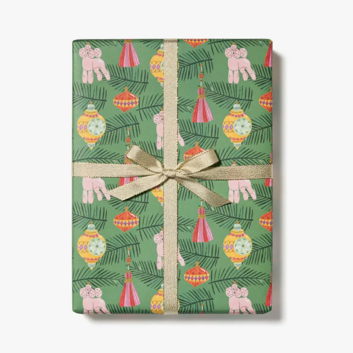 Christmas Poodle Wrap -single sheet