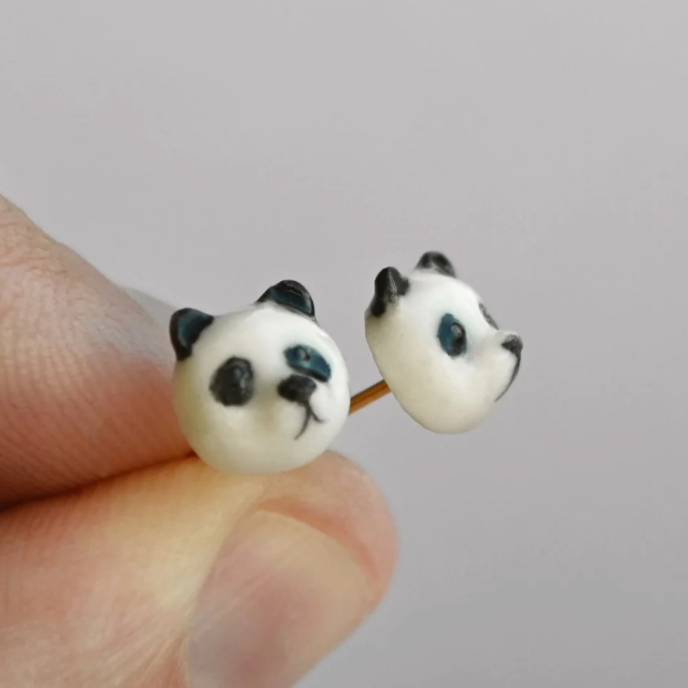 Panda Earrings