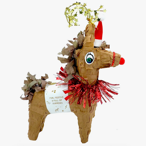 Mini Tabletop Reindeer Piñata -brown