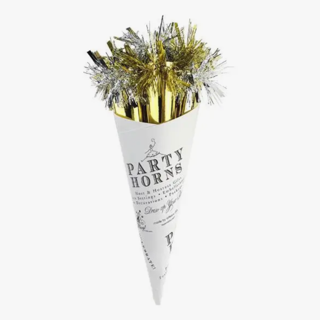 Party Horn Bouquet Gold & Silver