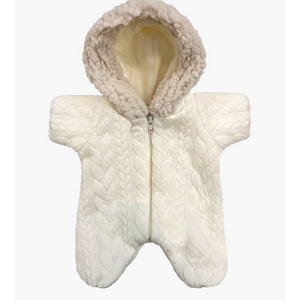 Babies – Pilot jumpsuit in Ecru Jacquard -28cm doll