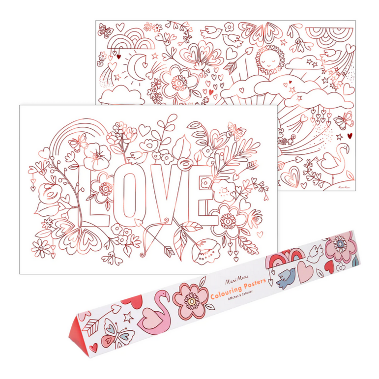 Valentine Coloring Posters (2pk)