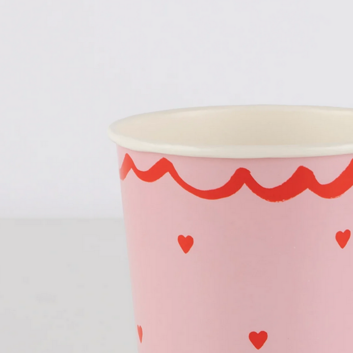 Lacy Heart Cups (pk 8)