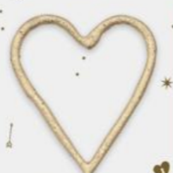 Big Golden Sparkler Wand Heart