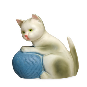 Cat with Blue Wool Lamp