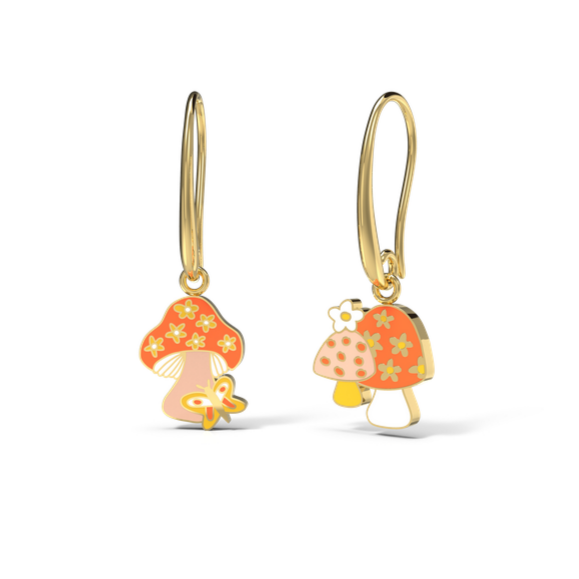 Hanging Earrings - Magic Mushrooms