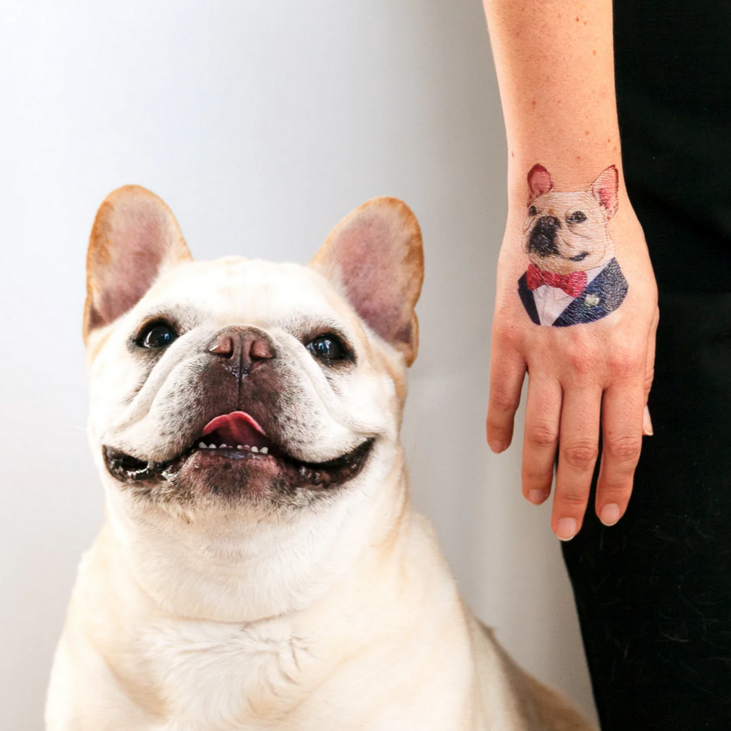 French Bulldog Tattoo Pair