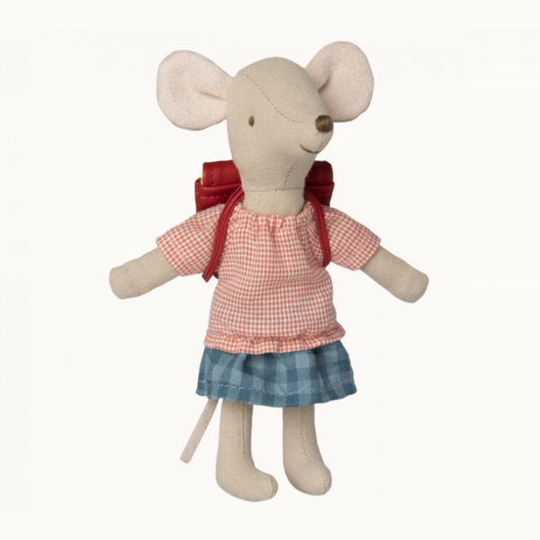 Clothes for Big Sister Tricycle Mouse with Bag -  - red