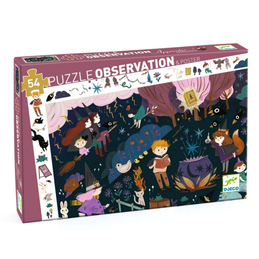 Sorcerers Apprentices Observation Jigsaw Puzzle + Poster -Lucille Michieli 54pcs