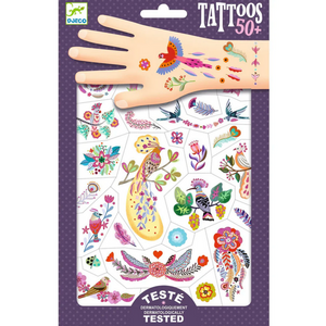 Bright Birds Temporary Tattoos