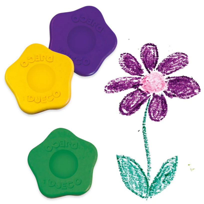 12 Lightweight Flower Crayons for Little Hands