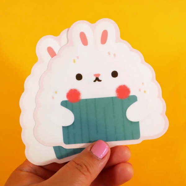 Bunny Onigiri (Bunnygiri) Sticker -Vica Lew