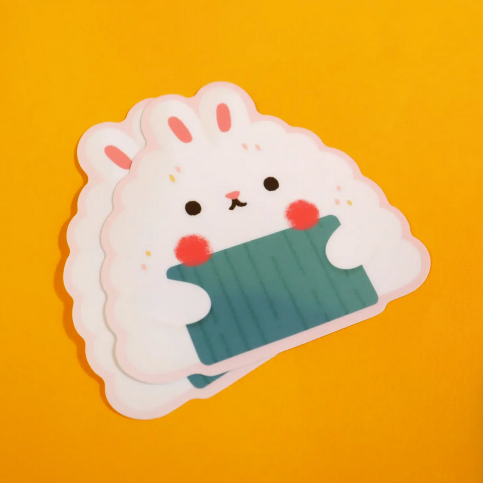 Bunny Onigiri (Bunnygiri) Sticker -Vica Lew