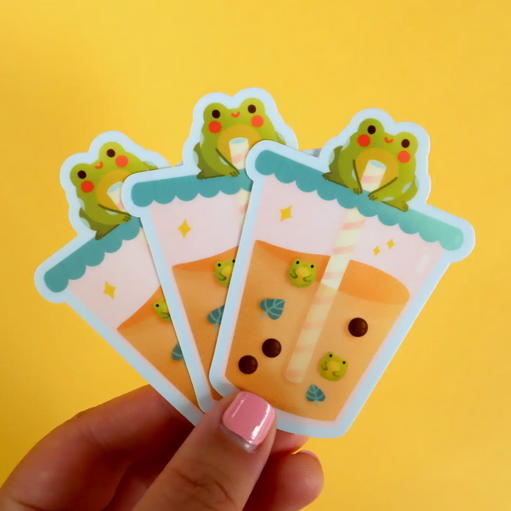 Froggy Boba Sticker -Vica Lew