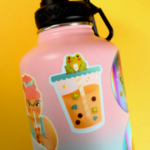 Froggy Boba Sticker -Vica Lew