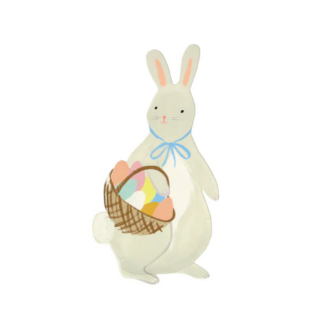 Bunny with Basket Plates (pk8)
