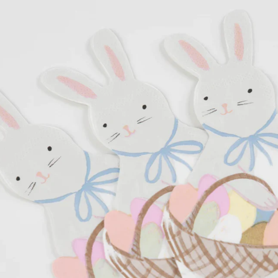 Bunny with Basket Napkins (pk16)